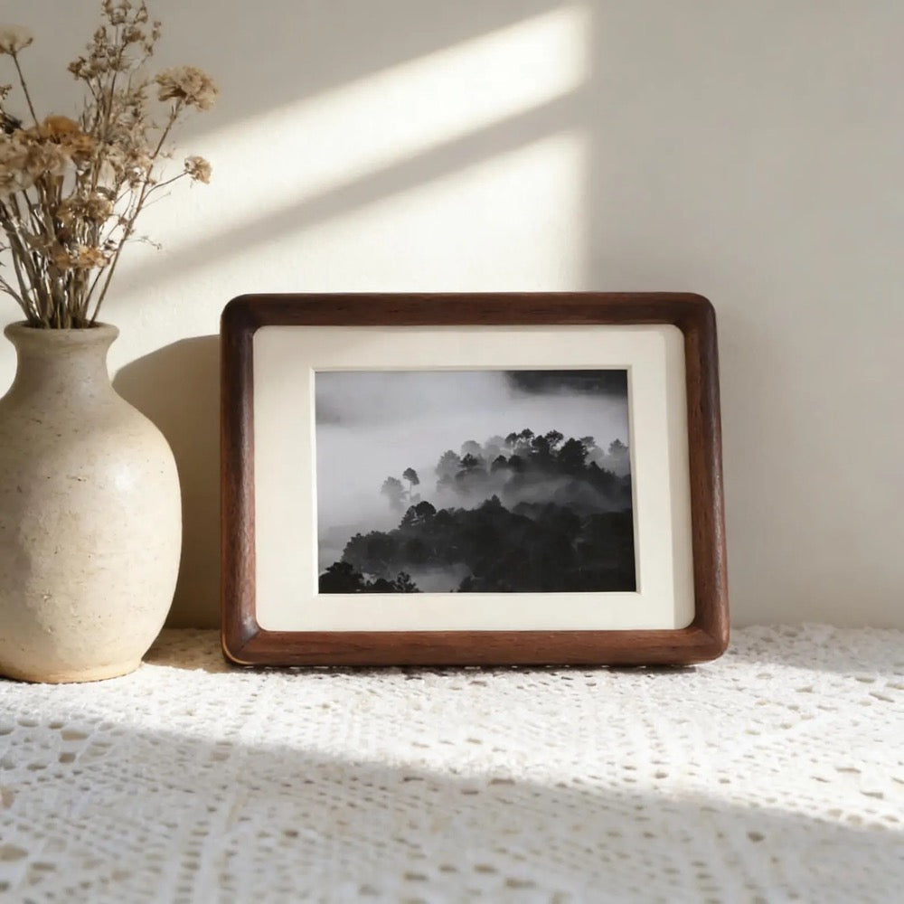 Wood Picture Frame | Rustic Walnut & Teak Photo Frame | 4x6 to 20x16 | Handmade Hardwood